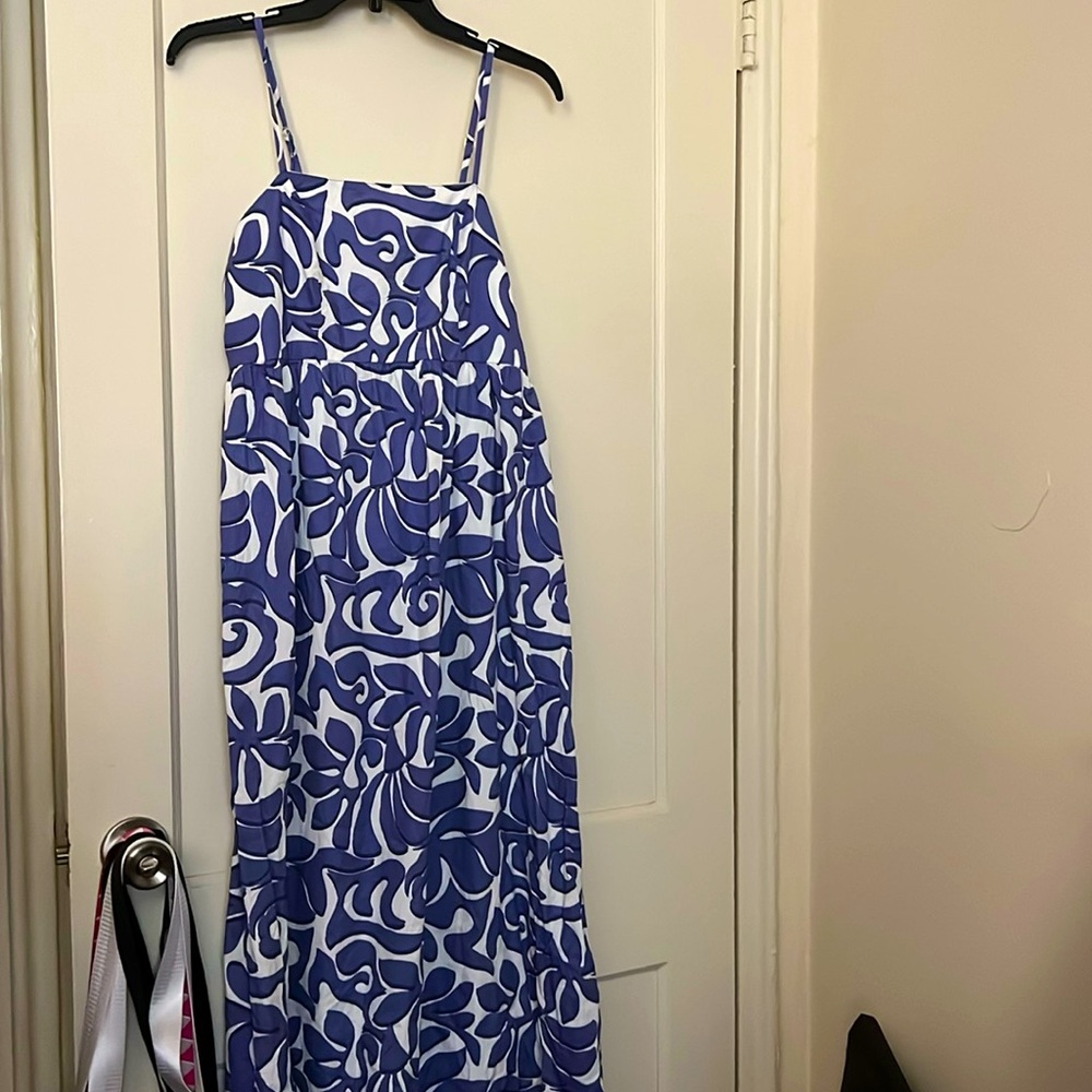 jessica simpson blue maxi dress size: M